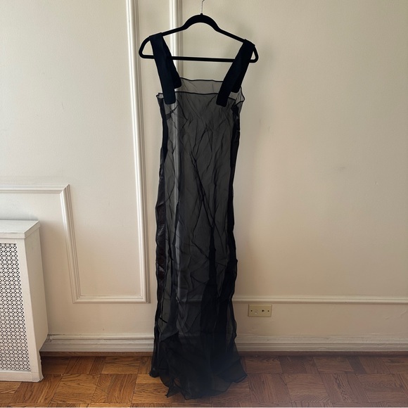 Chic Black Sheer Gown - Picture 1 of 8